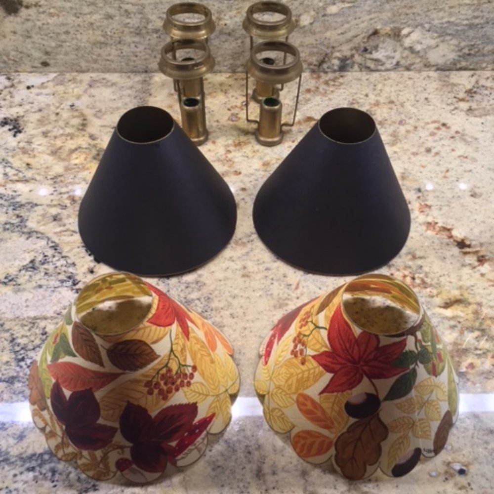 Candleshades and Carriers - Reproductions - two sets